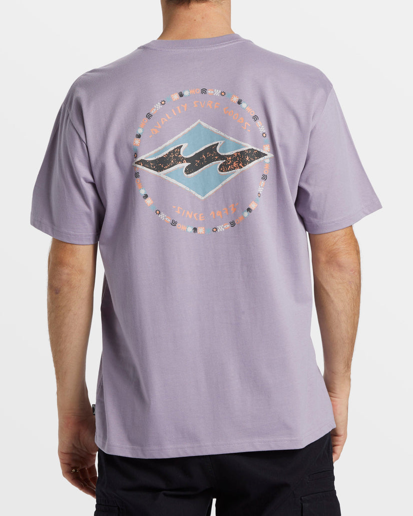 Rotor Diamond TShirt Purple Ash Billabong