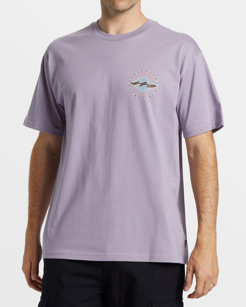 Rotor Diamond TShirt Purple Ash Billabong