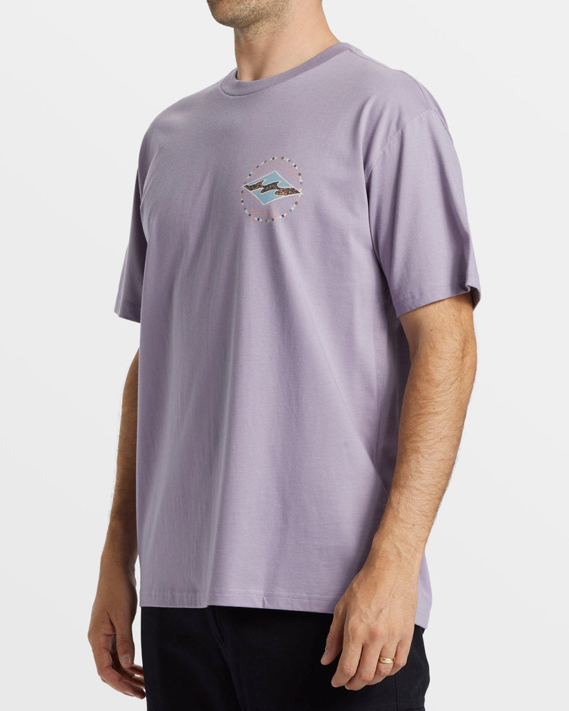 Rotor Diamond TShirt Purple Ash Billabong