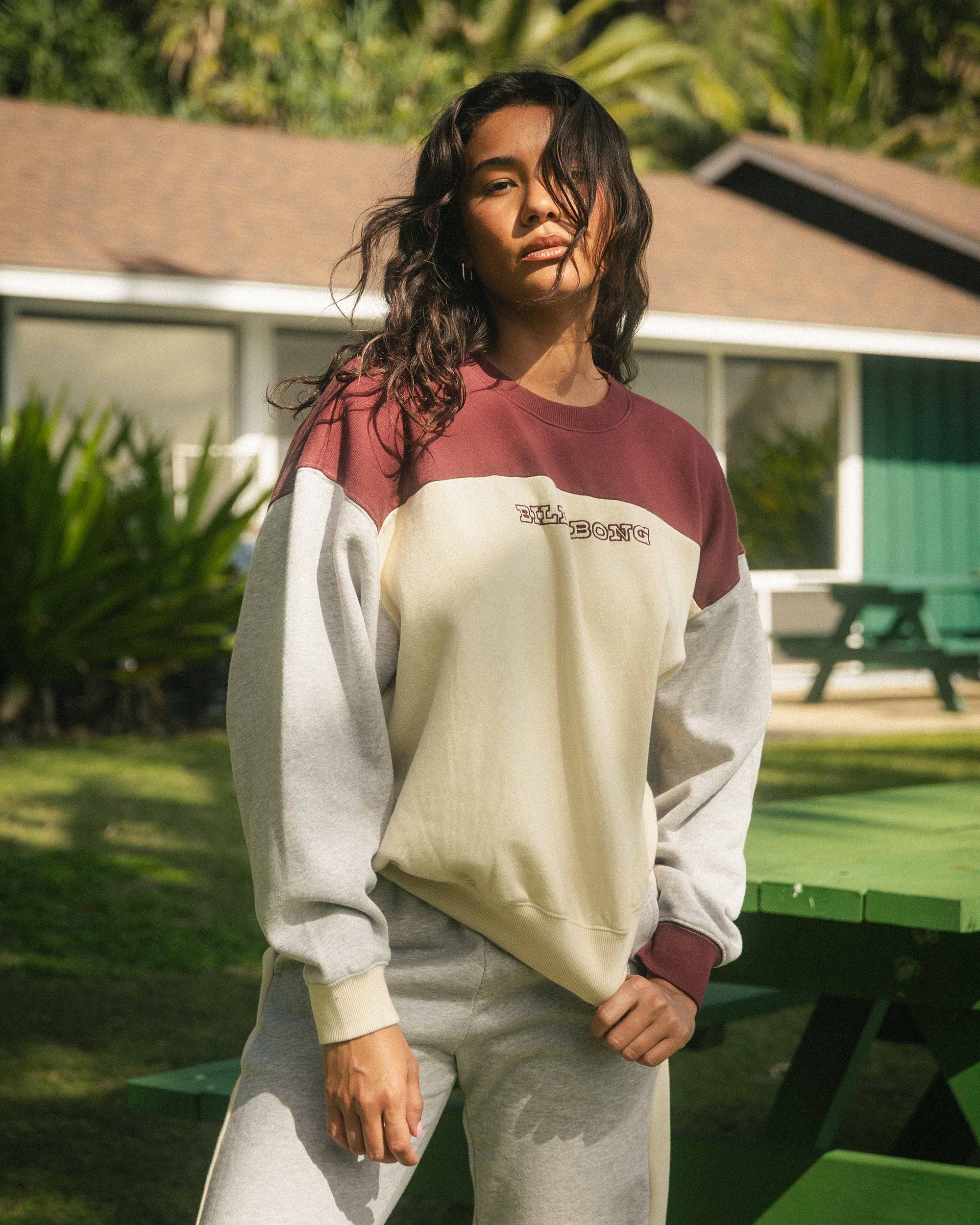 Get It Kendal Crewneck Sweatshirt - Pinot | Billabong