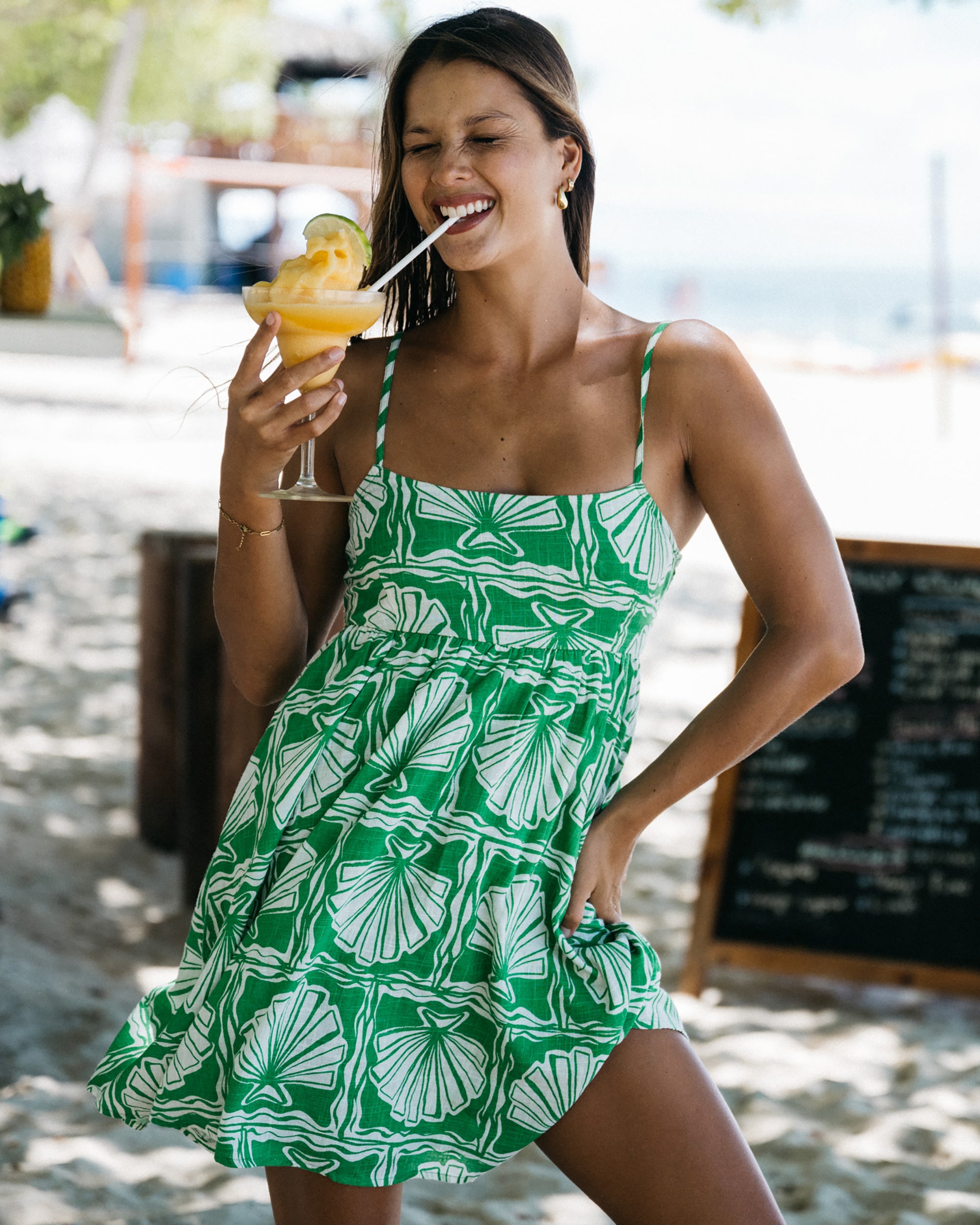billabong green floral dress Billabong Night Bloom - Green Floral Print Dress - Maxi Dress