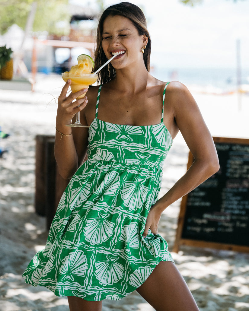 Sea Shell Mini Dress - Kelly Green | Billabong Sea Shell Mini Dress - Kelly Green | Billabong