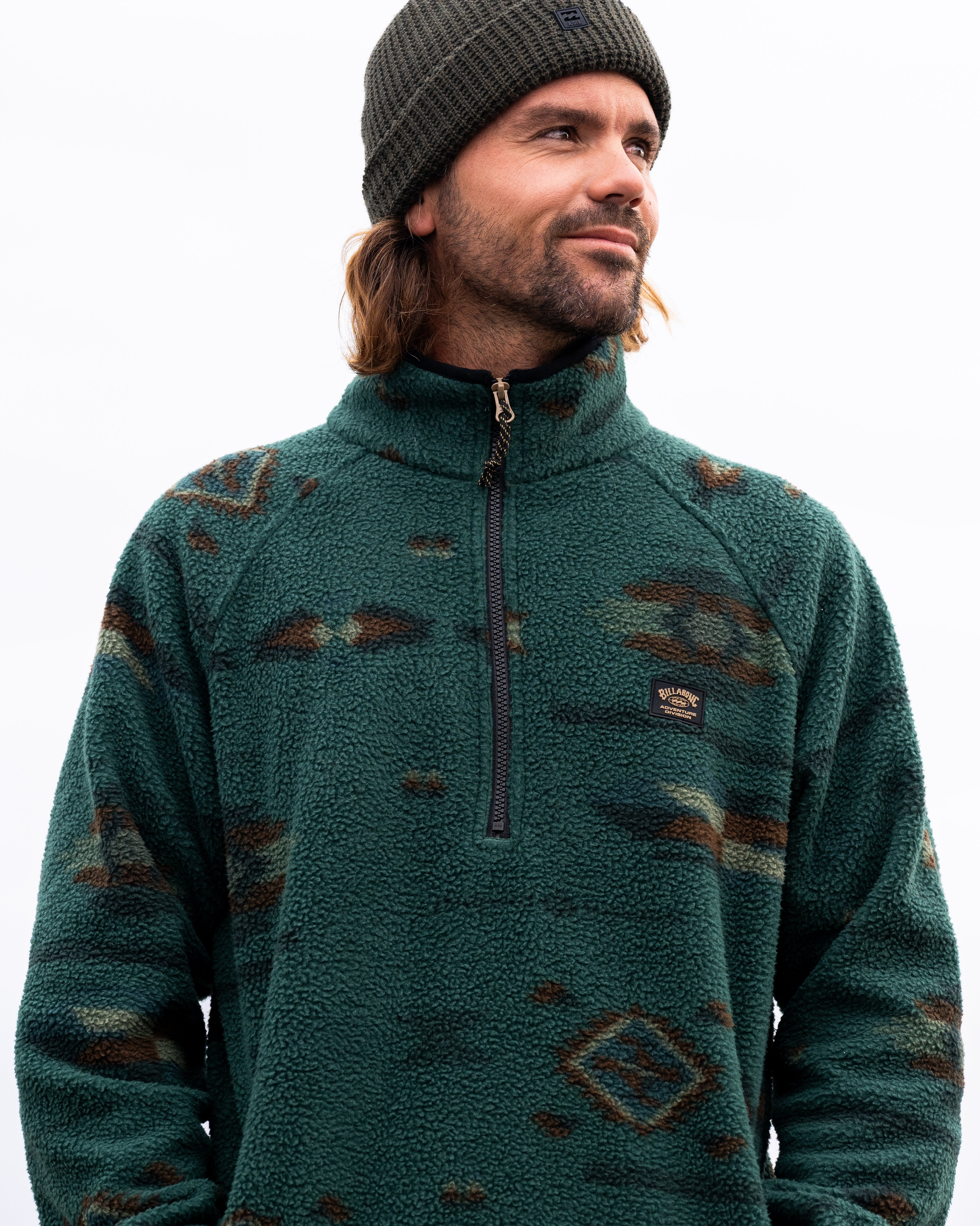 A/Div Boundary Mock Neck Half-Zip Sweatshirt - Smoke Pine – Billabong