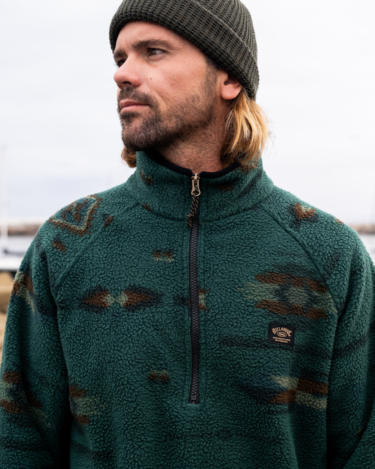 A/Div Boundary Mock Neck Half-Zip Sweatshirt - Smoke Pine