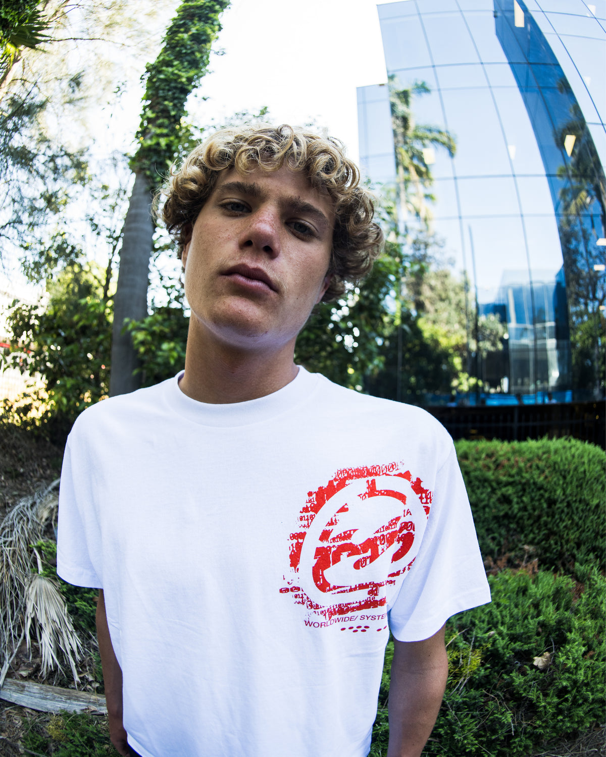 Spec Blast Short Sleeve Cotton T-Shirt - White