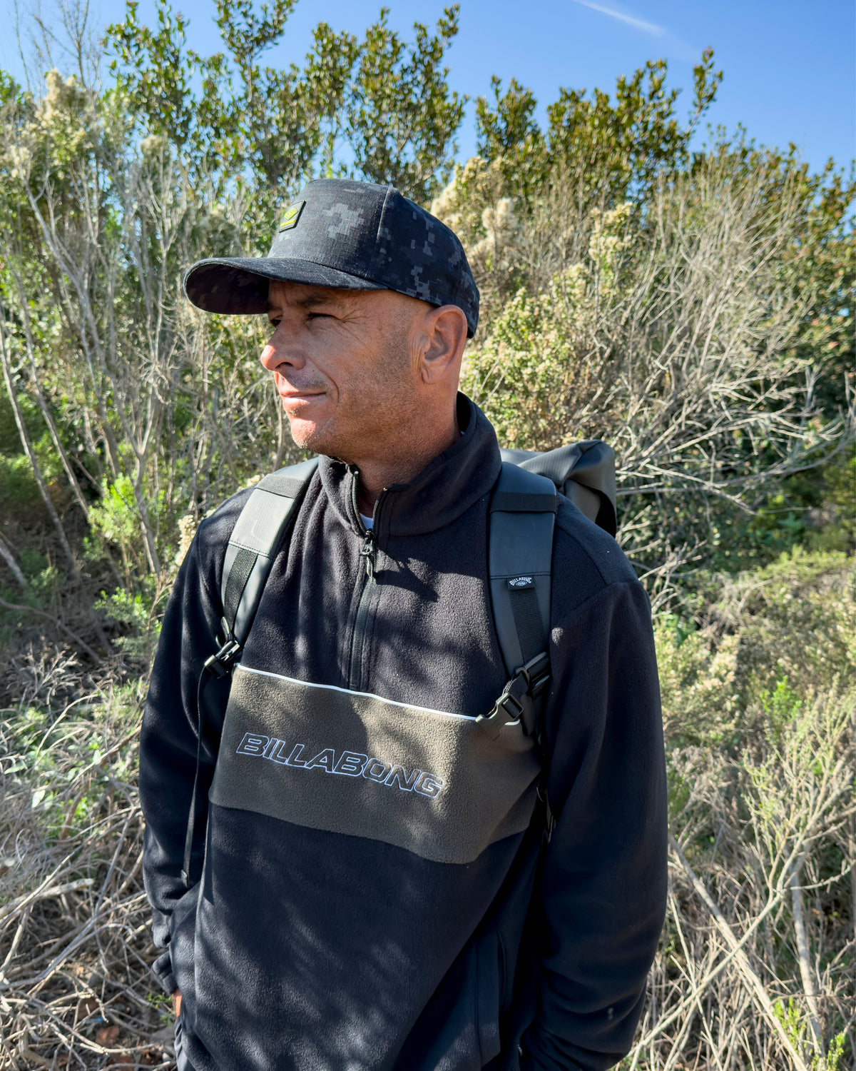 
Blueprint Mock Neck Quarter-Zip Fleece - Black