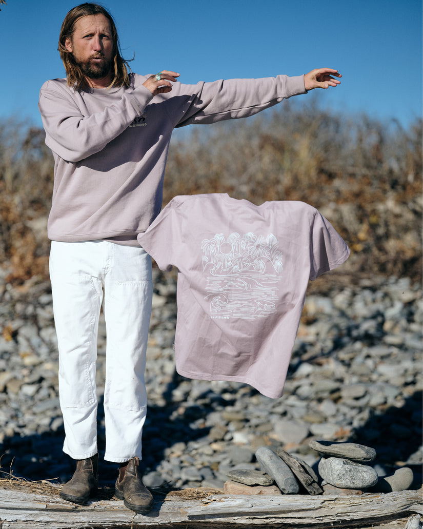 Scenes Regular Short Sleeve T-Shirt - Purple Ash