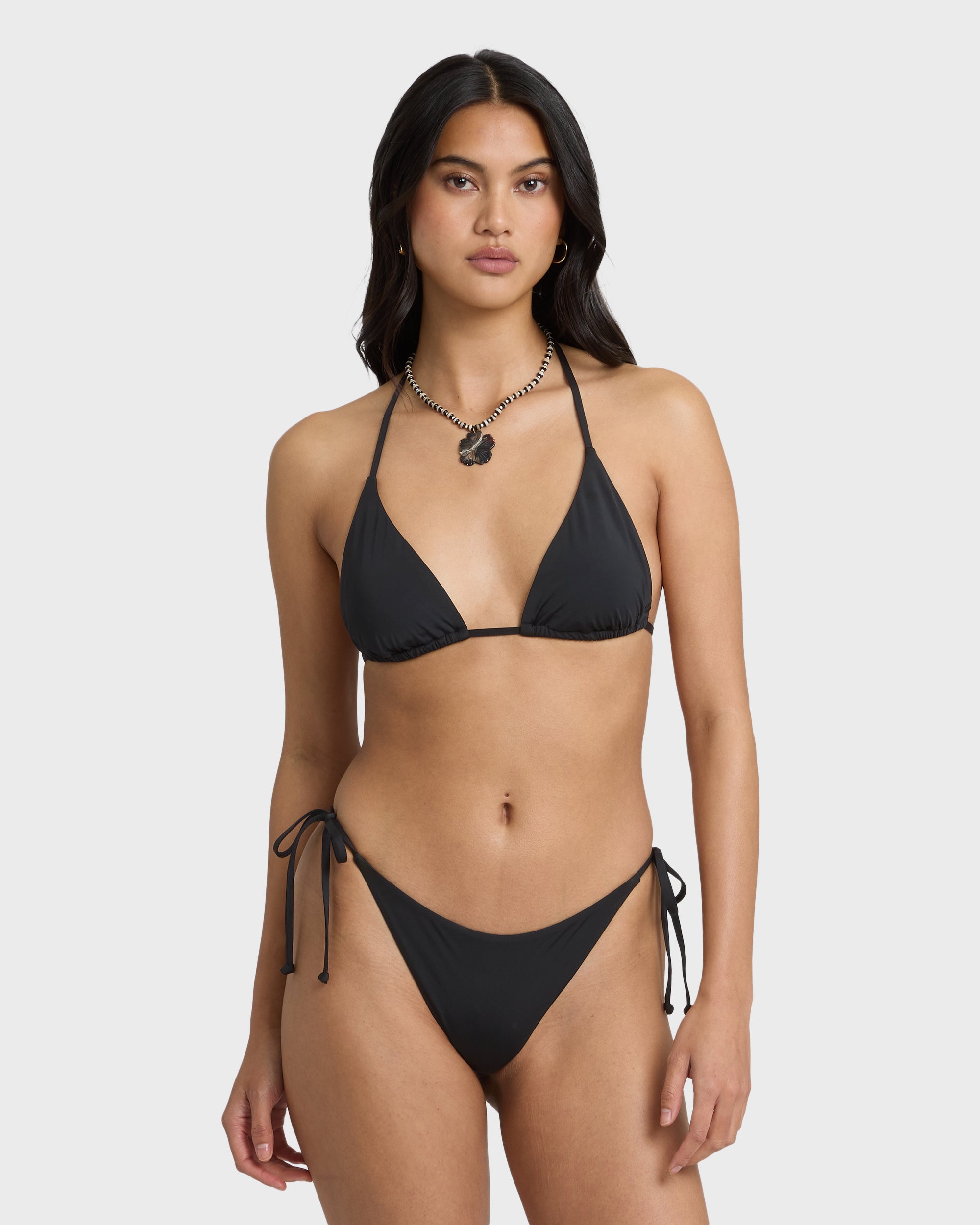 Sol Searcher Remi Triangle Bikini Top - Black Pebble | Billabong