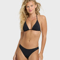 Sol Searcher Remi Triangle Bikini Top - Black Pebble