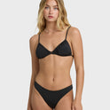 Sol Searcher Teagan Bralette Bikini Top - Black Pebble