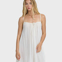 Beach Song Solid Mini Dress - Salt Crystal