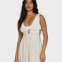 Golden Sun Romper - White Cap