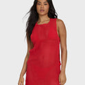 Rising Tides Cover-Up Dress - Fiesta Red