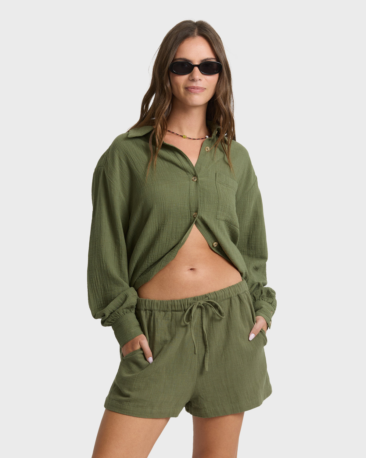 
Wanderer Woven Shorts - Canteen