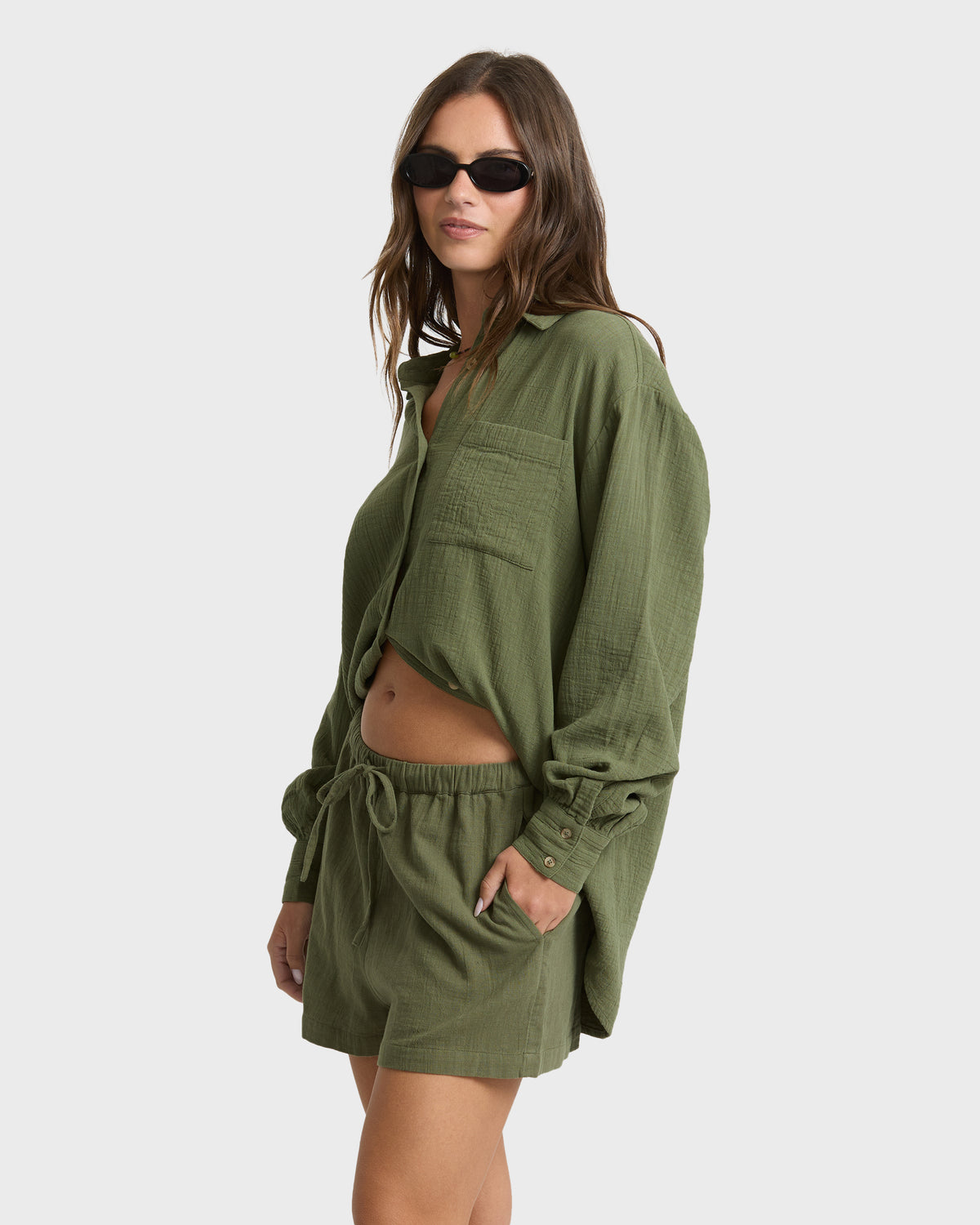 
Wanderer Woven Shorts - Canteen