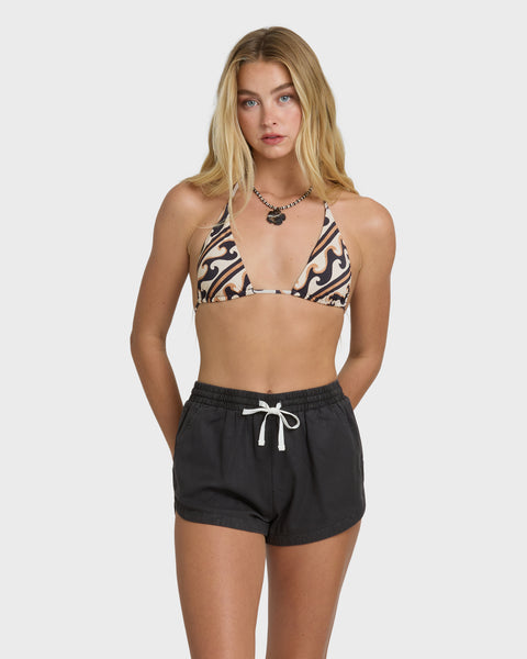 Road Trippin Elastic Waist Shorts - Off Black | Billabong