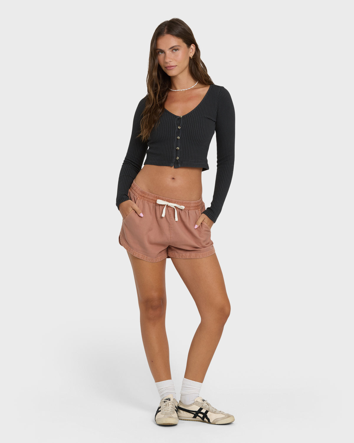 Road-Trippin-Elastic-Waist-Shorts-Sugar-Almond-3
