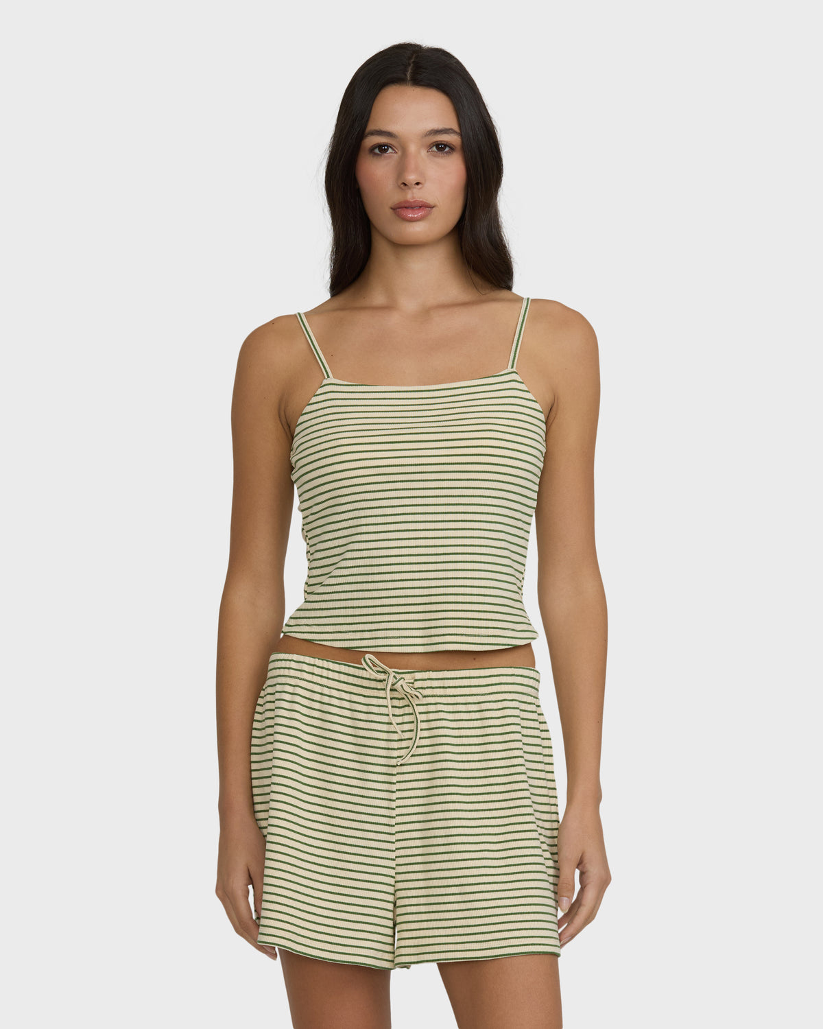 Easy-Livin-Knit-Shorts-Army-Green-1