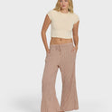 Wanderer Bitty Check Pants - Sugar Almond