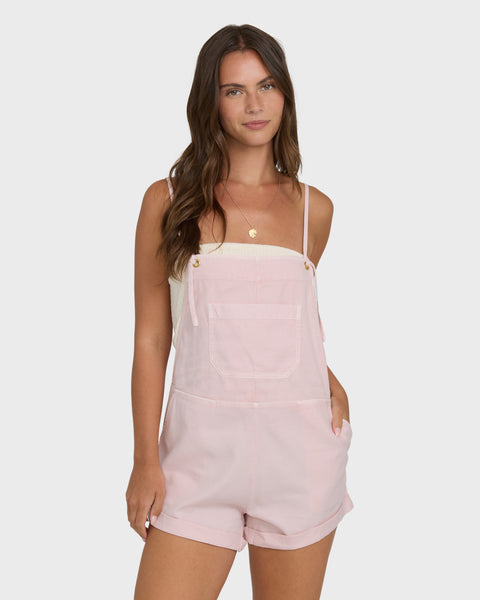 Wild Pursuit Yarn-Dyed Overalls - Rosewater | Billabong