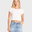 Micro Moment Denim Skort - Faded Indigo Fray