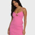 Crystal Clear Midi Dress - Guava