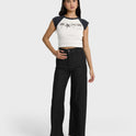 Free Fall High-Waist Twill Pants - Black
