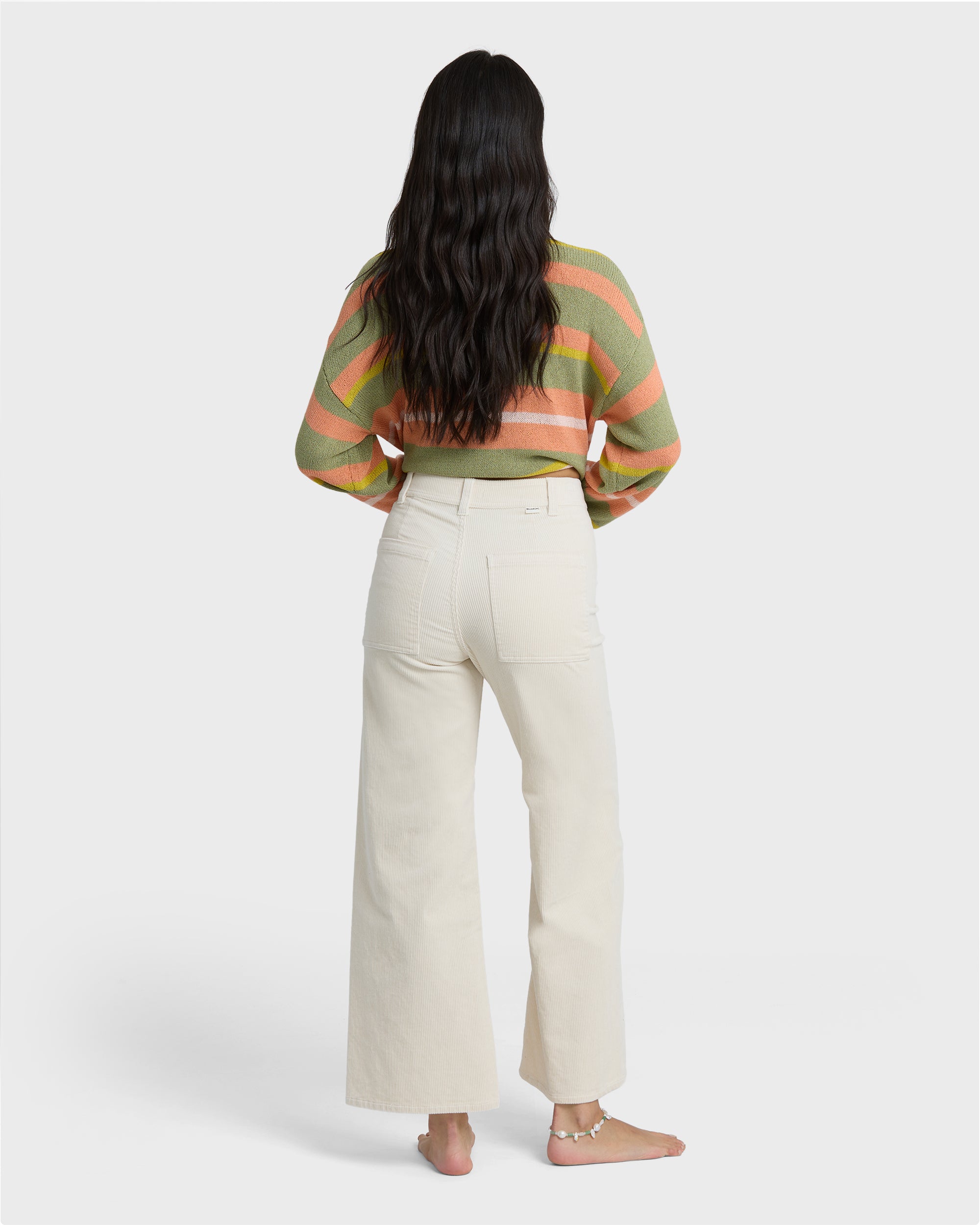 Free Fall High-Waist Twill Pants - Sea Salt | Billabong