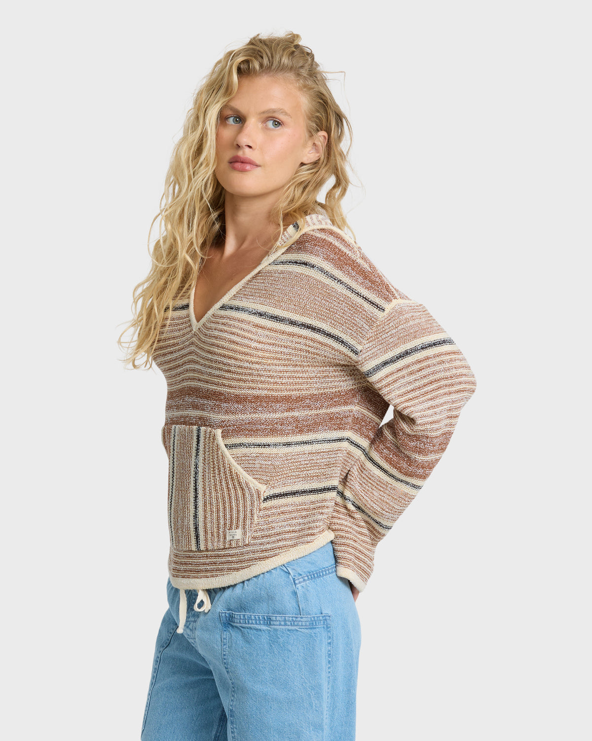 Baja-Beach-Hooded-Sweater-White-/-Brown-4