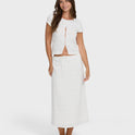Your Call Maxi Skirt - Salt Crystal