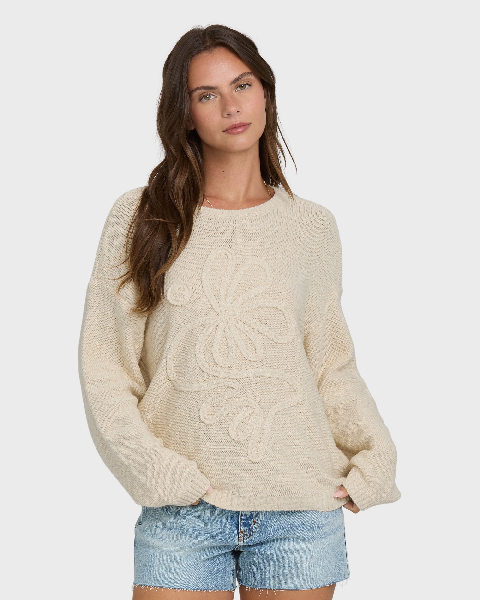 Soft Wave Crewneck Sweater - White Cap | Billabong