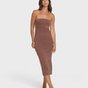 Lily Midi Knit Dress - Black Stone