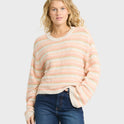 Bright Sol Crewneck Sweater - Light Peach