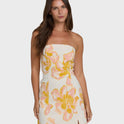 Floral Trippin Mini Dress - Salt Crystal