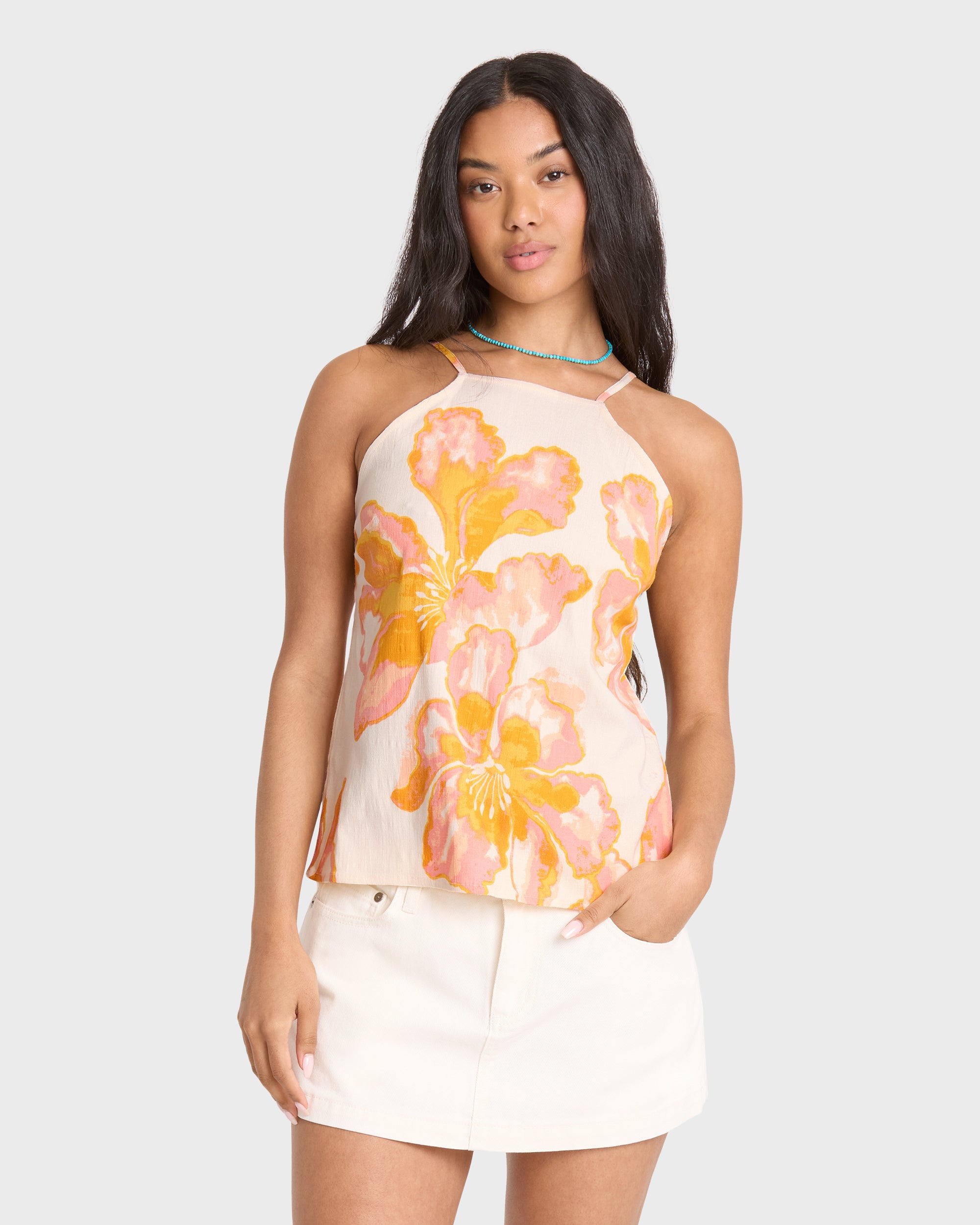 Floral Trippin Tank Top - Salt Crystal | Billabong