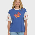 Tropics Co Ringer Short Sleeve Knit T-Shirt - Dutch Blue