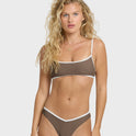 Tanlines Bound Jaclyn Crop Bralette Bikini Top - Incense