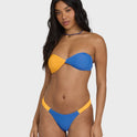Tanlines Twist Bandeau Bikini Top - True Blue