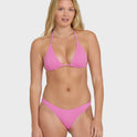 Summer High Triangle Bikini Top - Party Pink