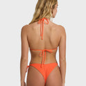 Summer Hi Yd Tie-side Tanga Skimpy Bikini Bottom - Hot Coral
