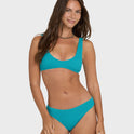 Summer Hi Scoop Tank Bikini Top - Bright Marine