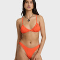 Summer Hi Teagan Bralette Bikini Top - Hot Coral