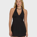 Sunny Sometimes Mini Dress - Black Sands