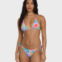 Pipe Dreams Multi Triangle Bikini Top - Bright Marine