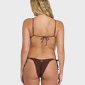 Twisted Tides Tie-Side Dippi Skimpy Bikini Bottoms - Espresso