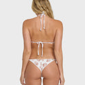 Sandy Shells Tie-Side Tanga Bikini Bottoms - Salt Crystal
