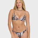 Stay Grounded Ceci Triangle Bikini Top - Brown Stone
