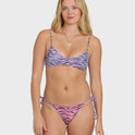Pretty Wild Ruched V Bralette Bikini Top - Sweet Lilac