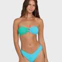 Sunrays Color Block Rio Bandeau Bikini Top - Ocean Spray