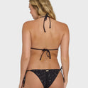 Eye On You Tie-Side Maui Bikini Bottoms - Black Pebble
